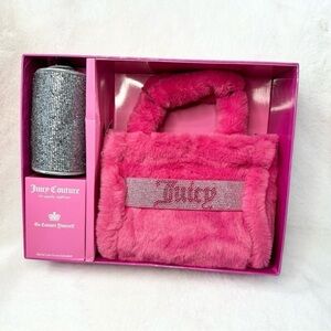 *NEW* Juicy Couture Pink Faux Fur Bag Set